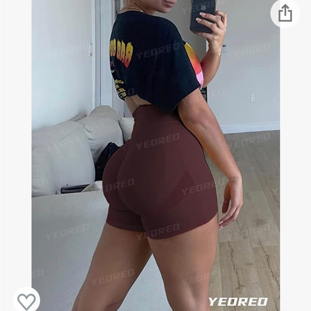 High Waisted Contour Workout Shorts